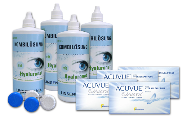 Acuvue Oasys & Linsenland Kombilsung mit Hyaluronat